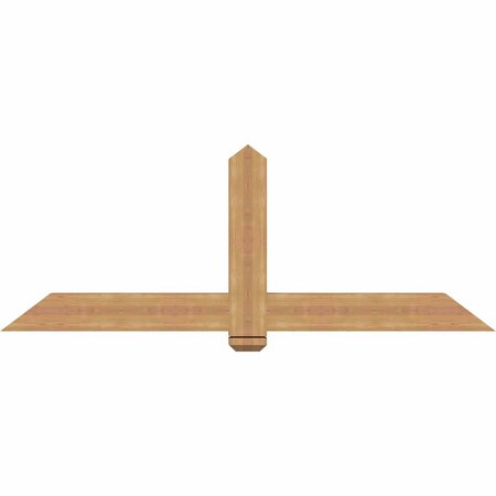 Ekena Millwork Eugene Smooth Timber Gable Bracket, Western Red Cedar, 72"W x 27"H x 3 1/2"D x 5 1/2"F, 9/12 Pitch GBW072X27X0406EUG00SWR